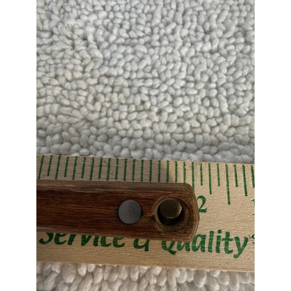Vintage Stainless Steel Carving Fork Wood‎ Handle Japan